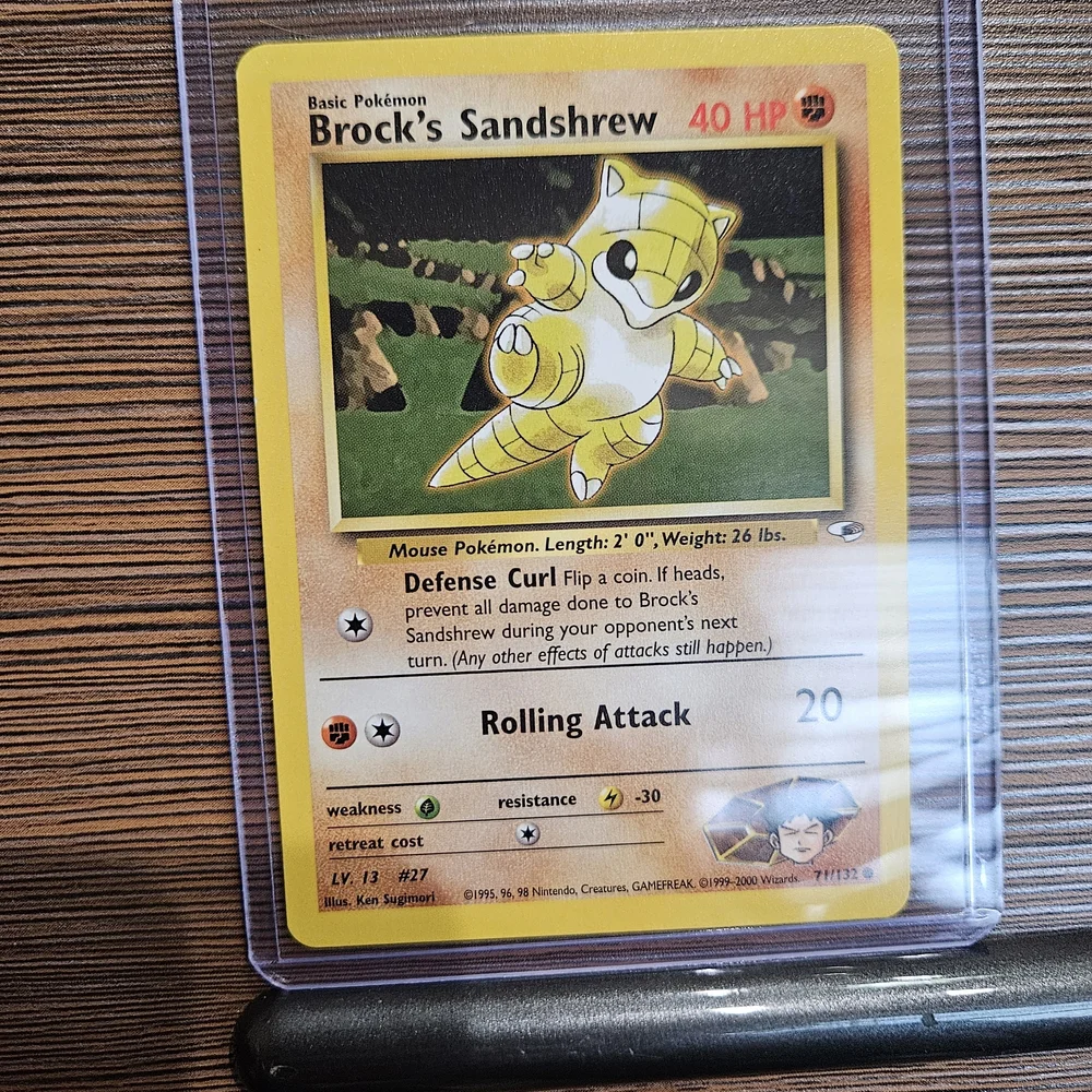 Brock's Sandshrew 71/132 Gym Heroes Pokémon Card